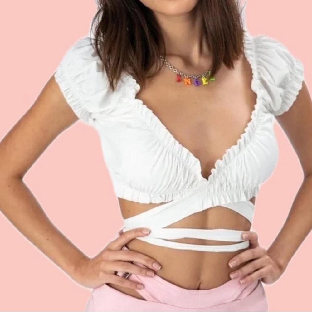 New with tags white Adika tie top!